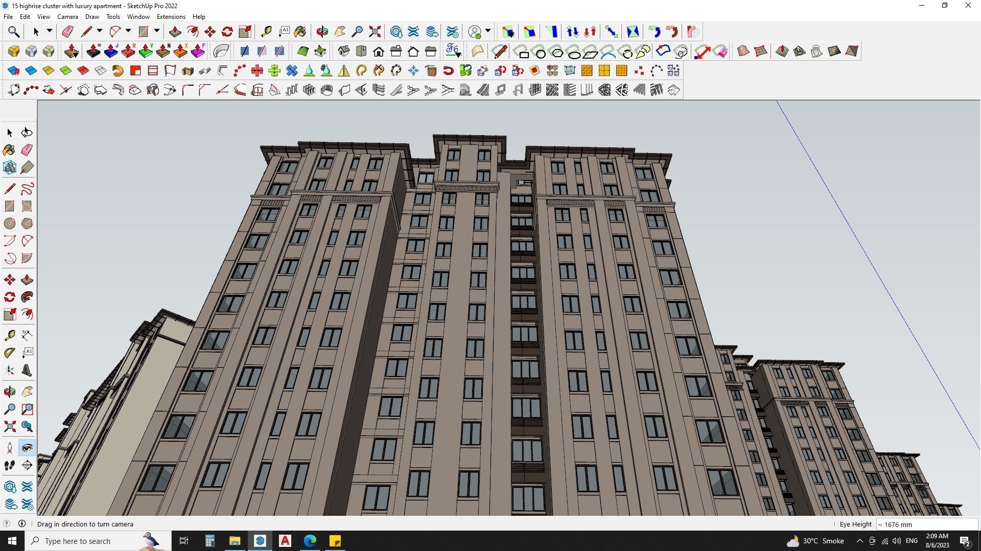 Highrise cluster with luxury apartments 3d model 3D model_19