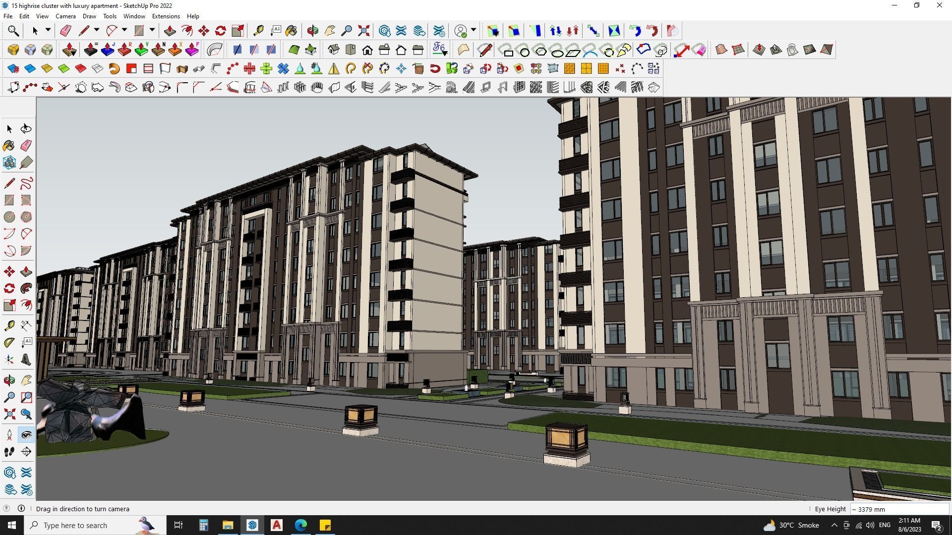 Highrise cluster with luxury apartments 3d model 3D model_2