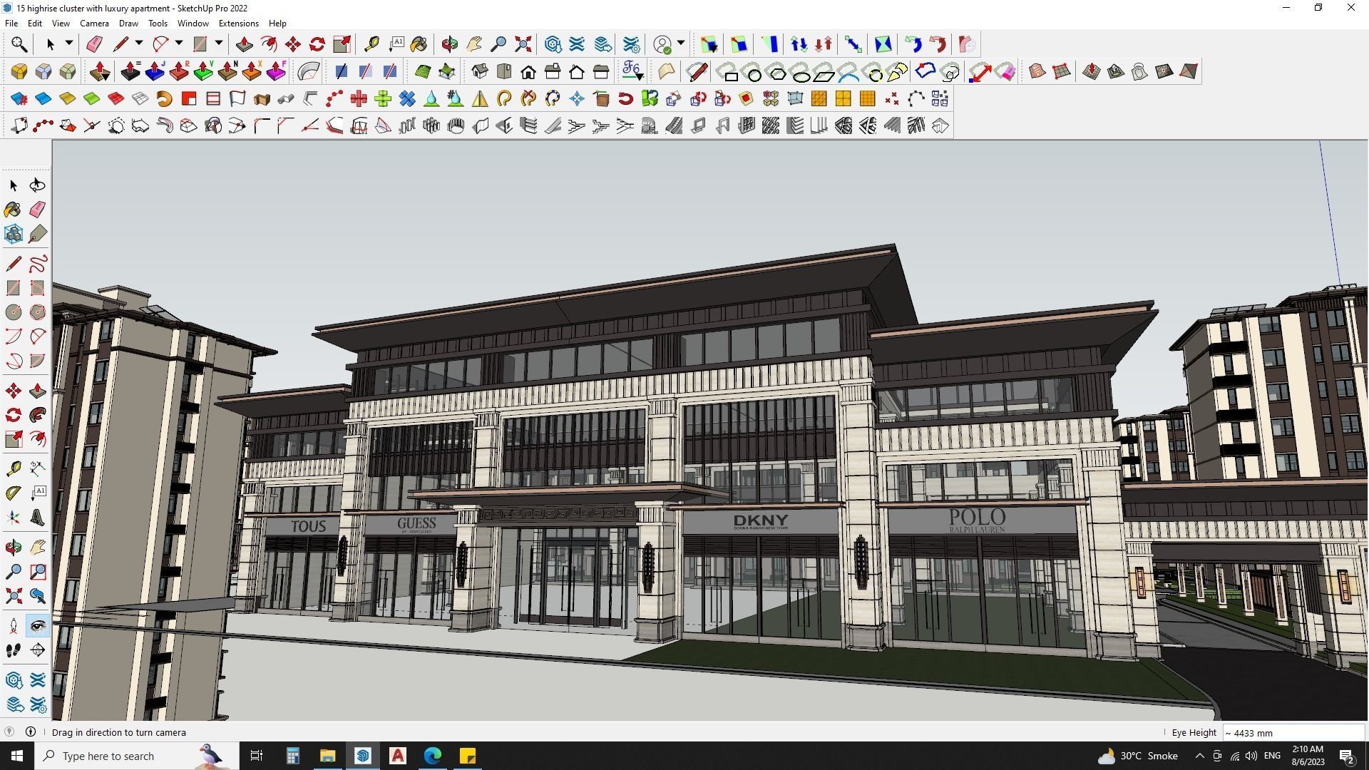 Highrise cluster with luxury apartments 3d model 3D model_22