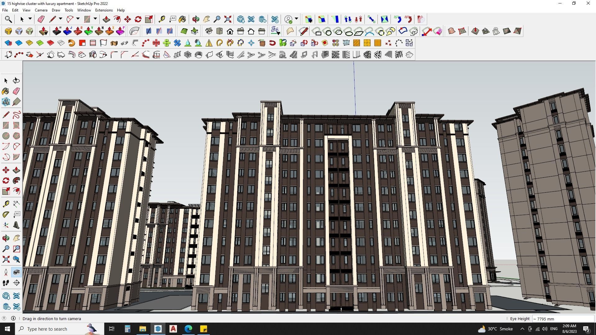 Highrise cluster with luxury apartments 3d model 3D model_20