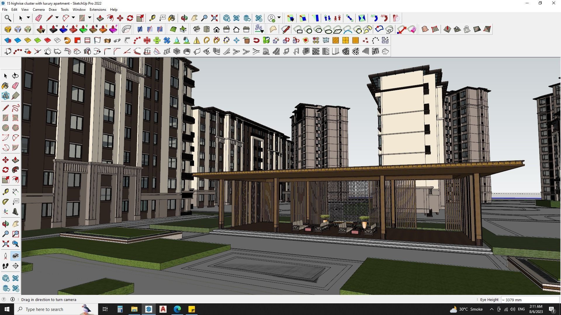 Highrise cluster with luxury apartments 3d model 3D model_4