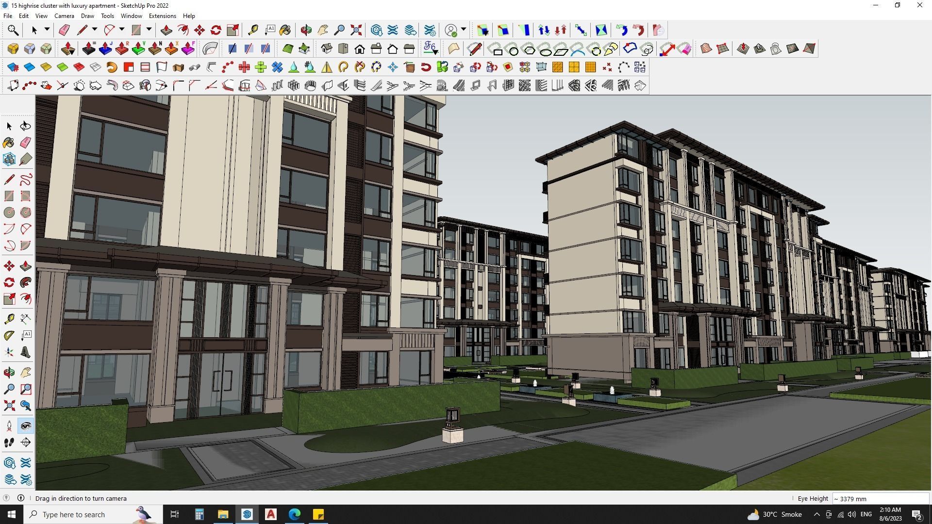 Highrise cluster with luxury apartments 3d model 3D model_1