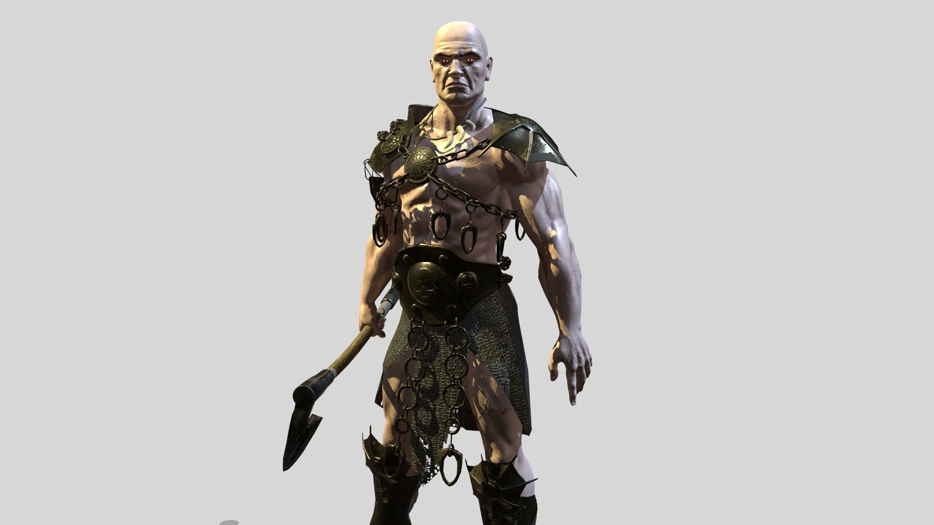 Ancient Warrior Low-poly 3D model_15