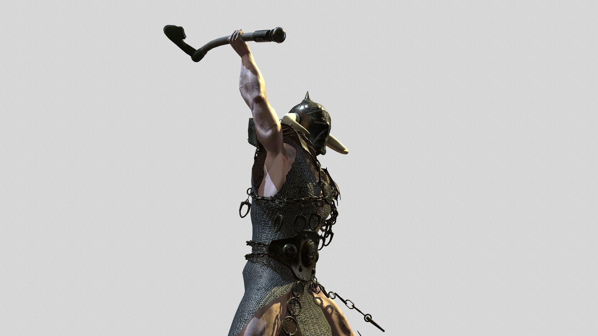 Ancient Warrior Low-poly 3D model_10