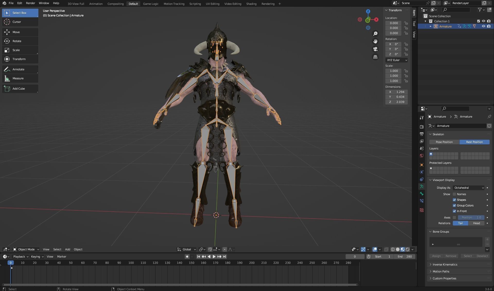 Ancient Warrior Low-poly 3D model_18
