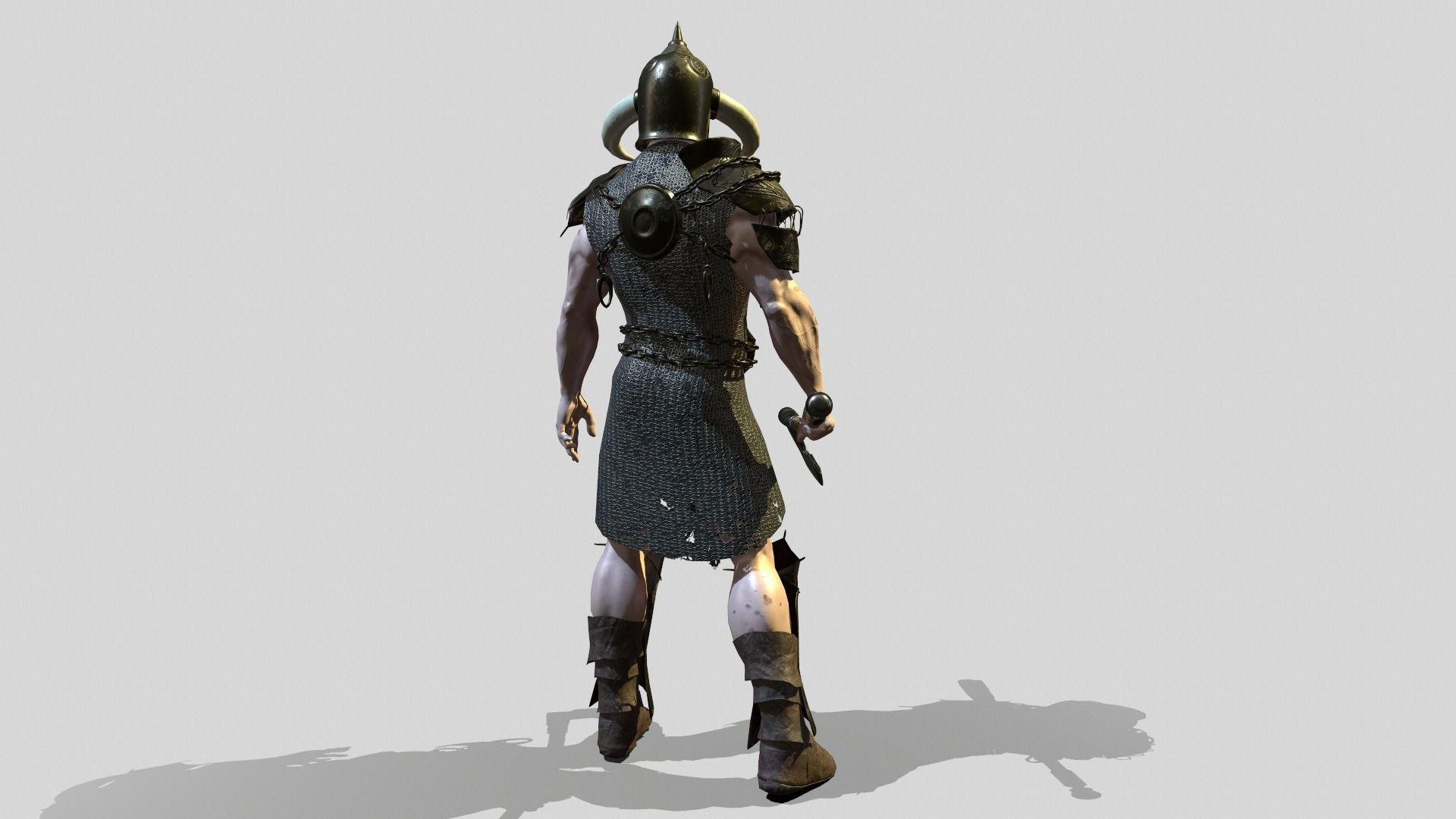 Ancient Warrior Low-poly 3D model_3