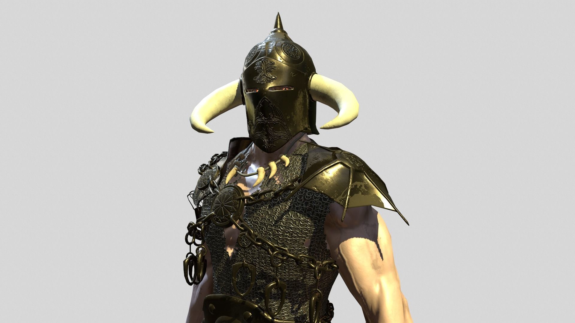 Ancient Warrior Low-poly 3D model_6