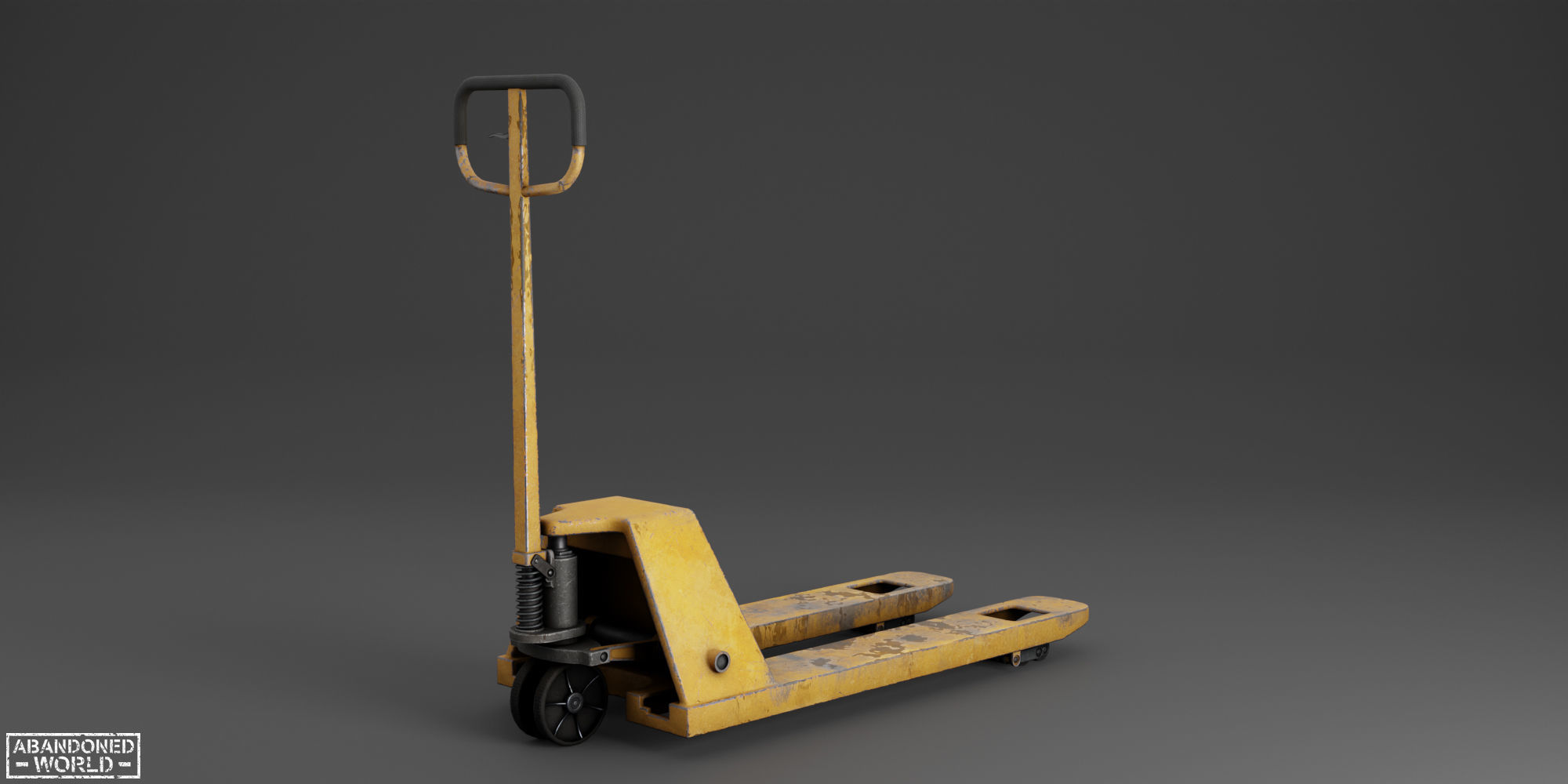 Pallet Jack and Warehouse Equipment Low-poly 3D model_13