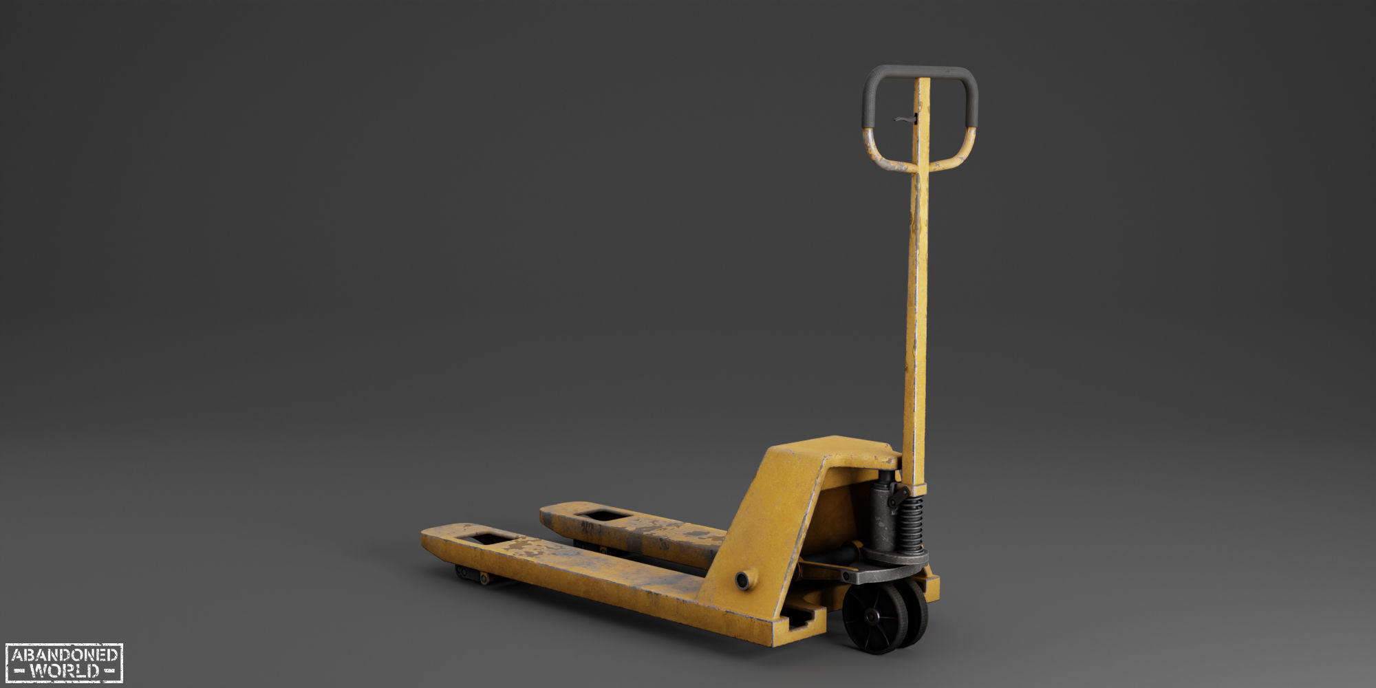 Pallet Jack and Warehouse Equipment Low-poly 3D model_11