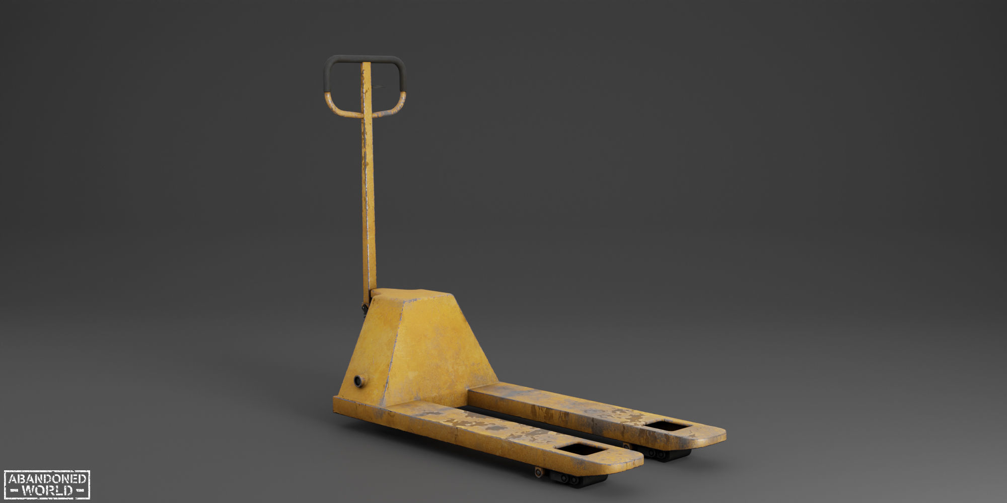 Pallet Jack and Warehouse Equipment Low-poly 3D model_7