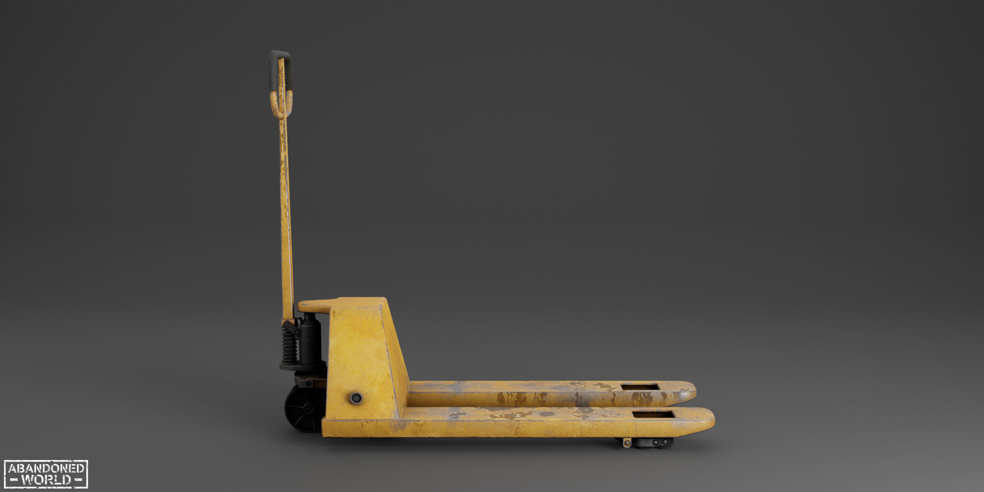 Pallet Jack and Warehouse Equipment Low-poly 3D model_6