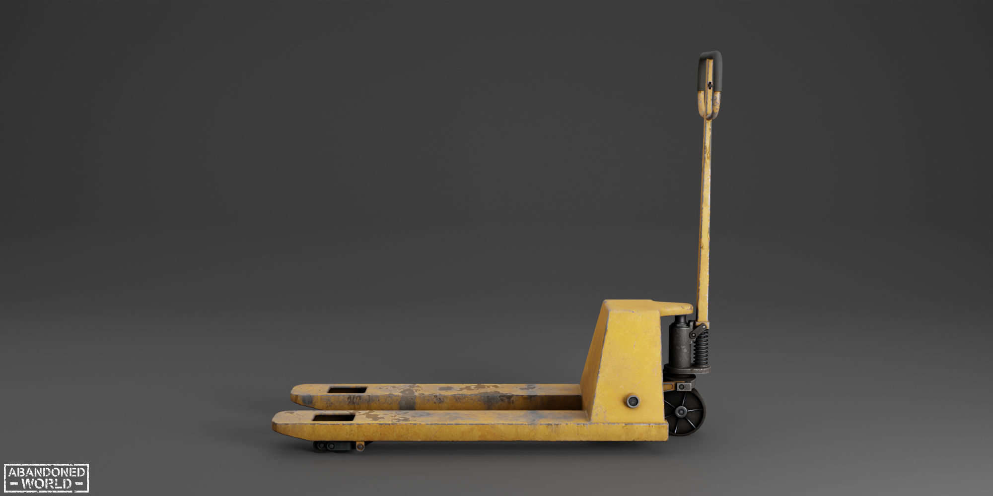 Pallet Jack and Warehouse Equipment Low-poly 3D model_10
