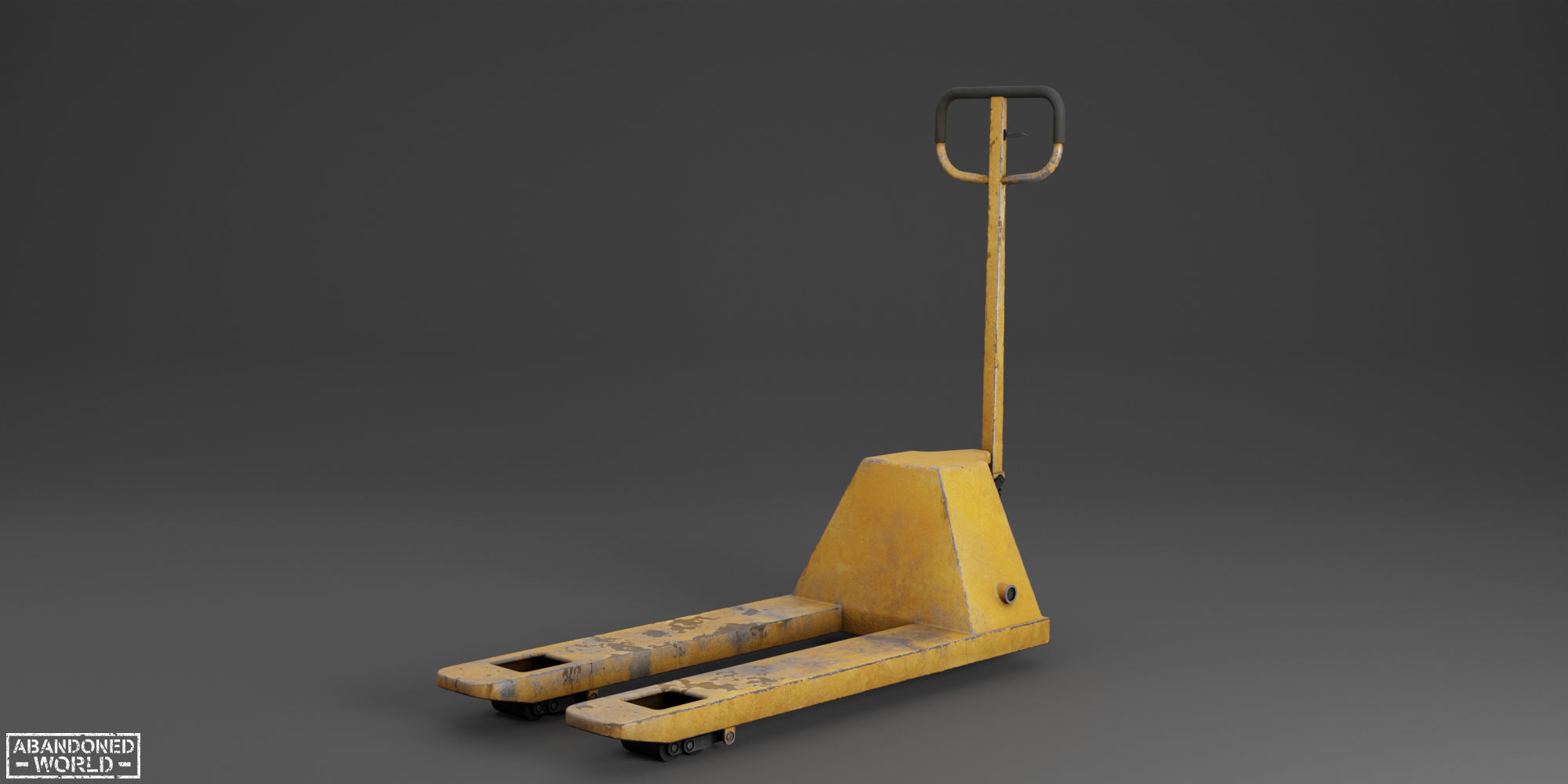 Pallet Jack and Warehouse Equipment Low-poly 3D model_9