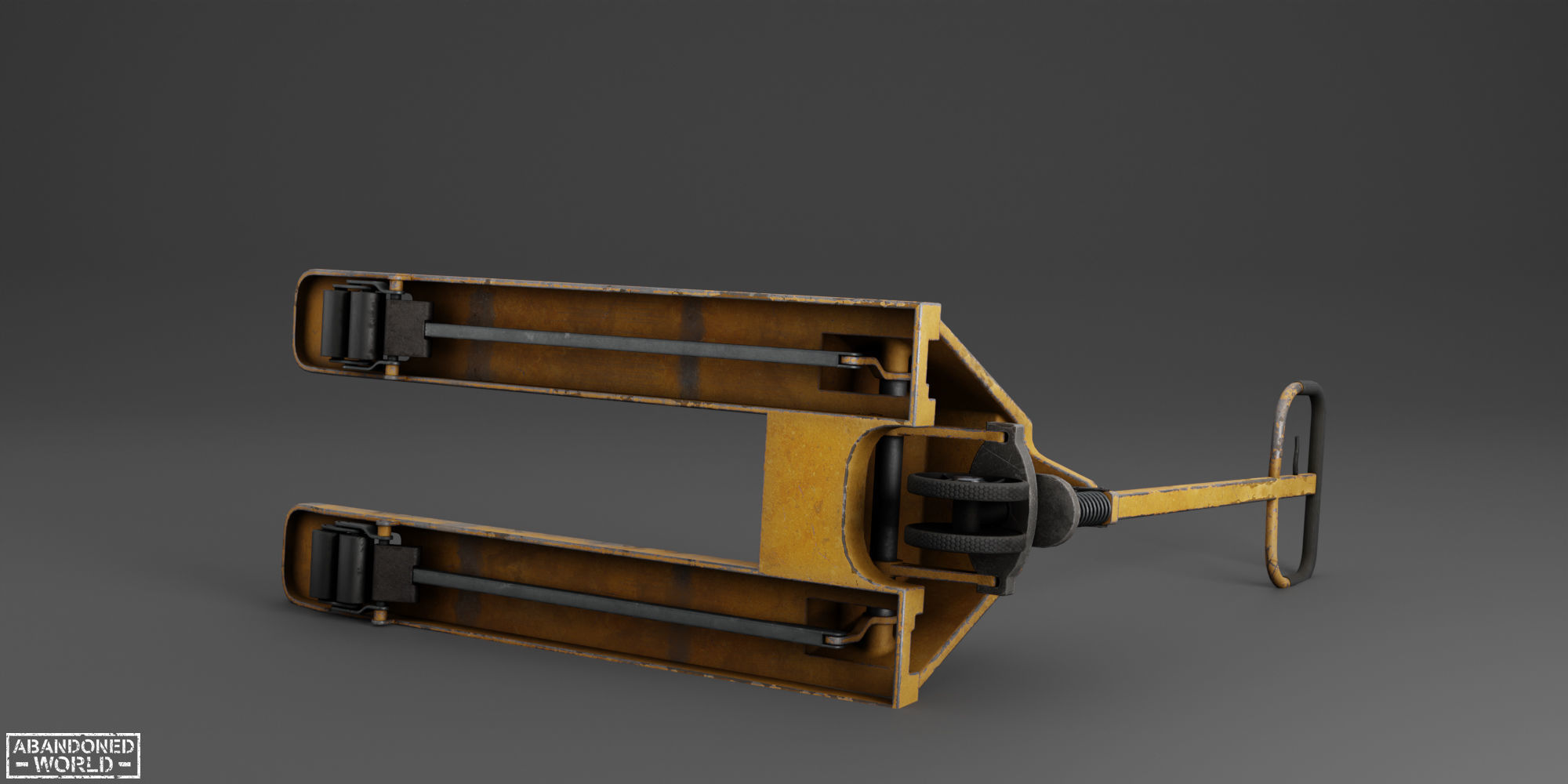 Pallet Jack and Warehouse Equipment Low-poly 3D model_14