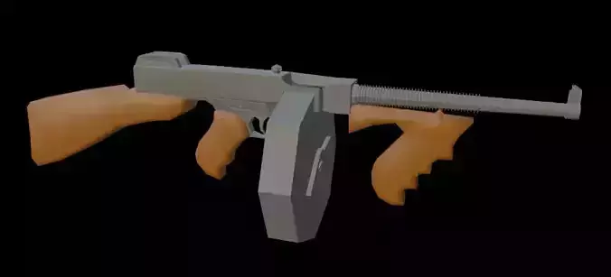 Low Poly Thompson Low-poly 3D model