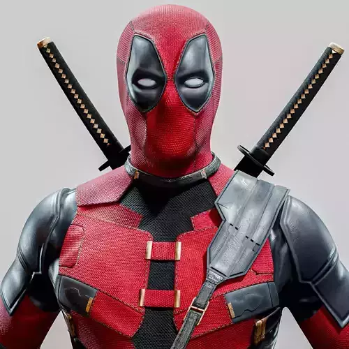 Deadpool 3 and Wolverine 3D Rigged Model 3D model