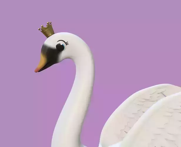 Stylized Toon Swan rigged