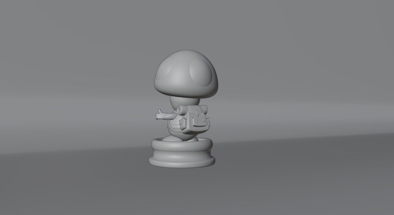 Toad printable model - Super Mario Bros 3D print model_4