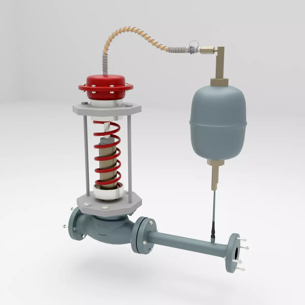 Self Actuated pressure Control Valve 3D model_0