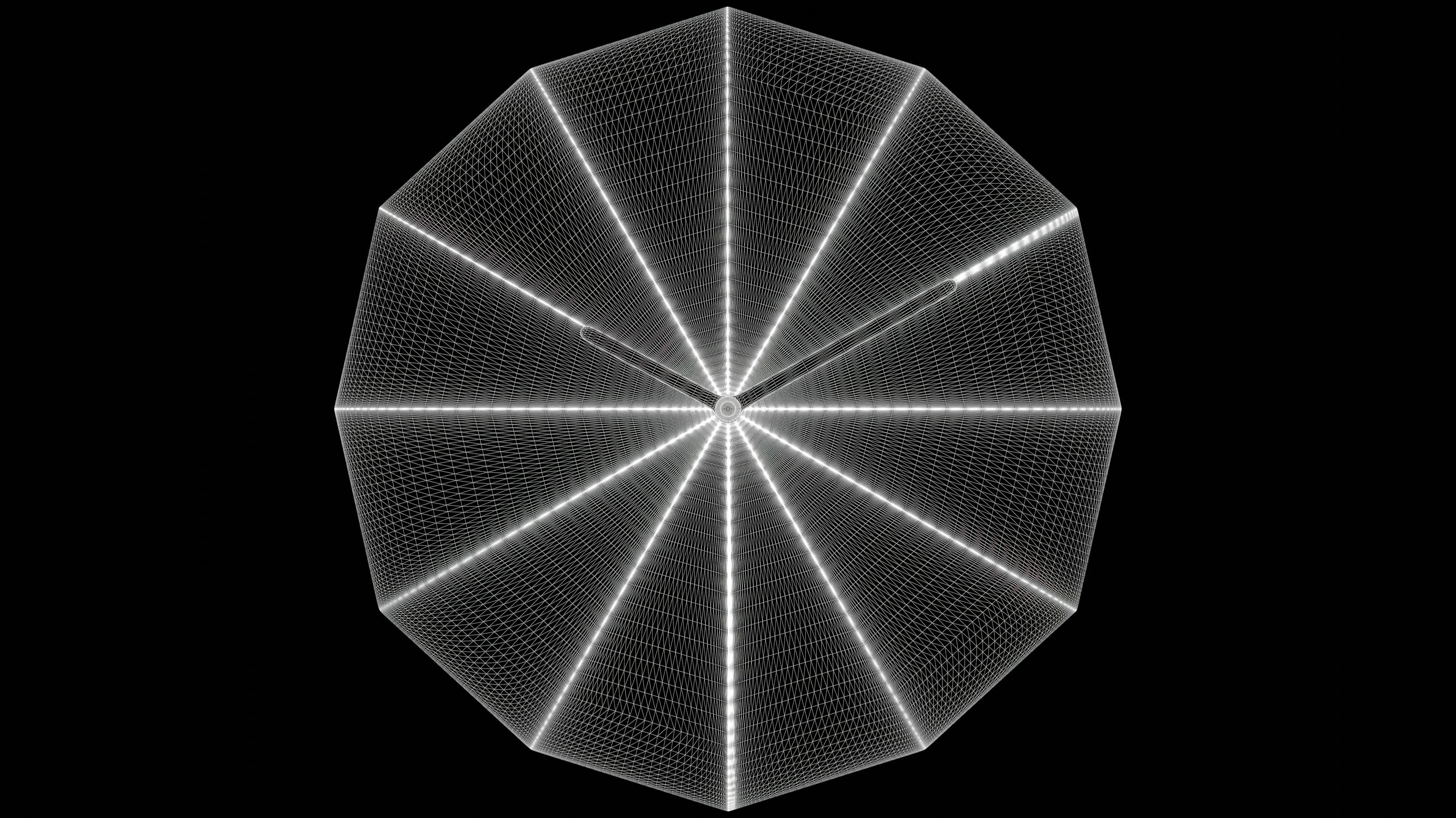 Minimalist Concrete Wall Clock Low-poly 3D model_6