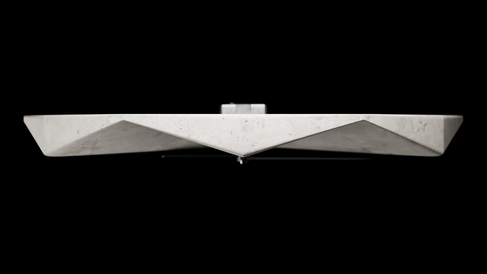 Minimalist Concrete Wall Clock Low-poly 3D model_3