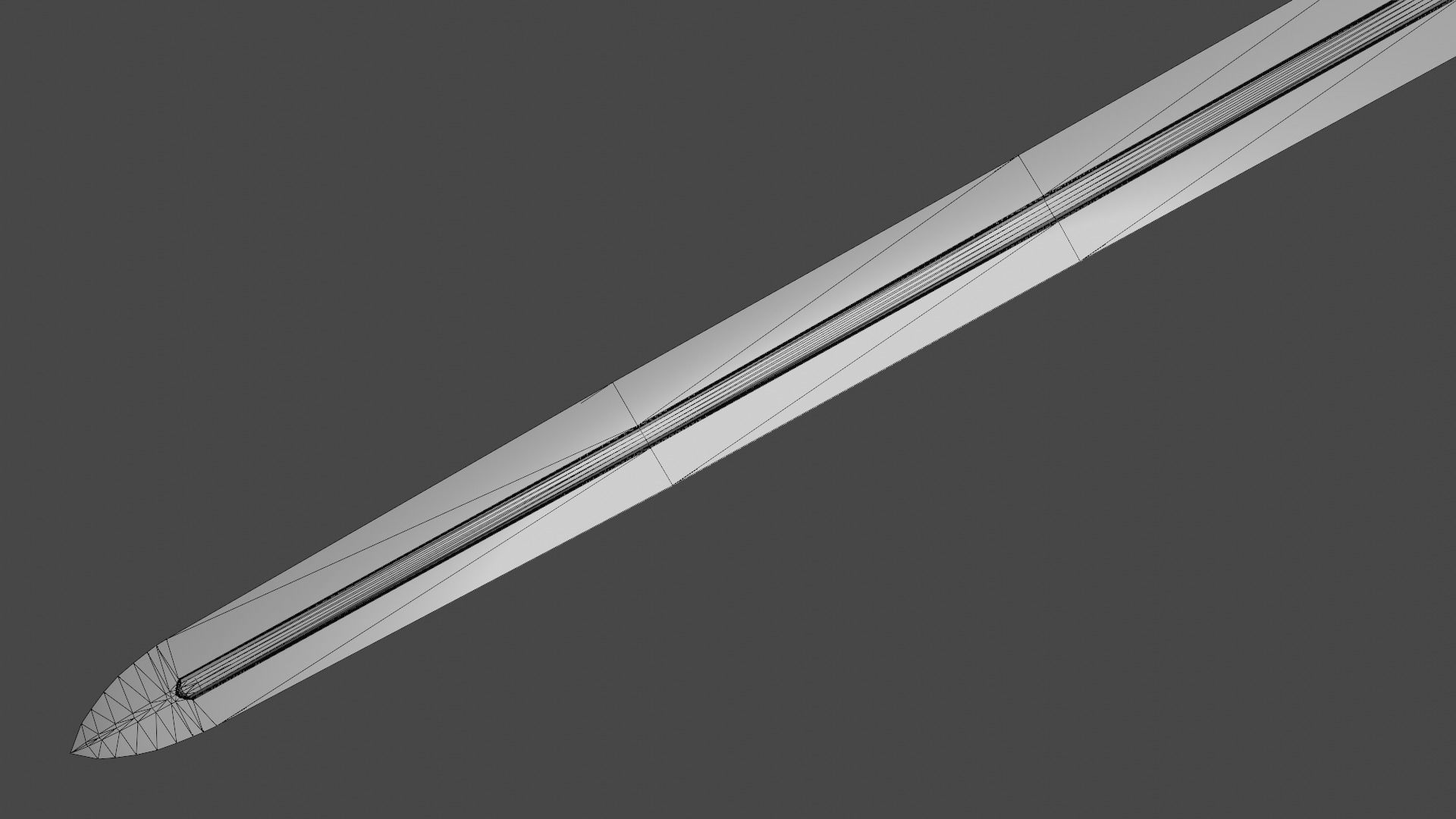 Caroling sword with Excalibur handle Low-poly 3D model_12