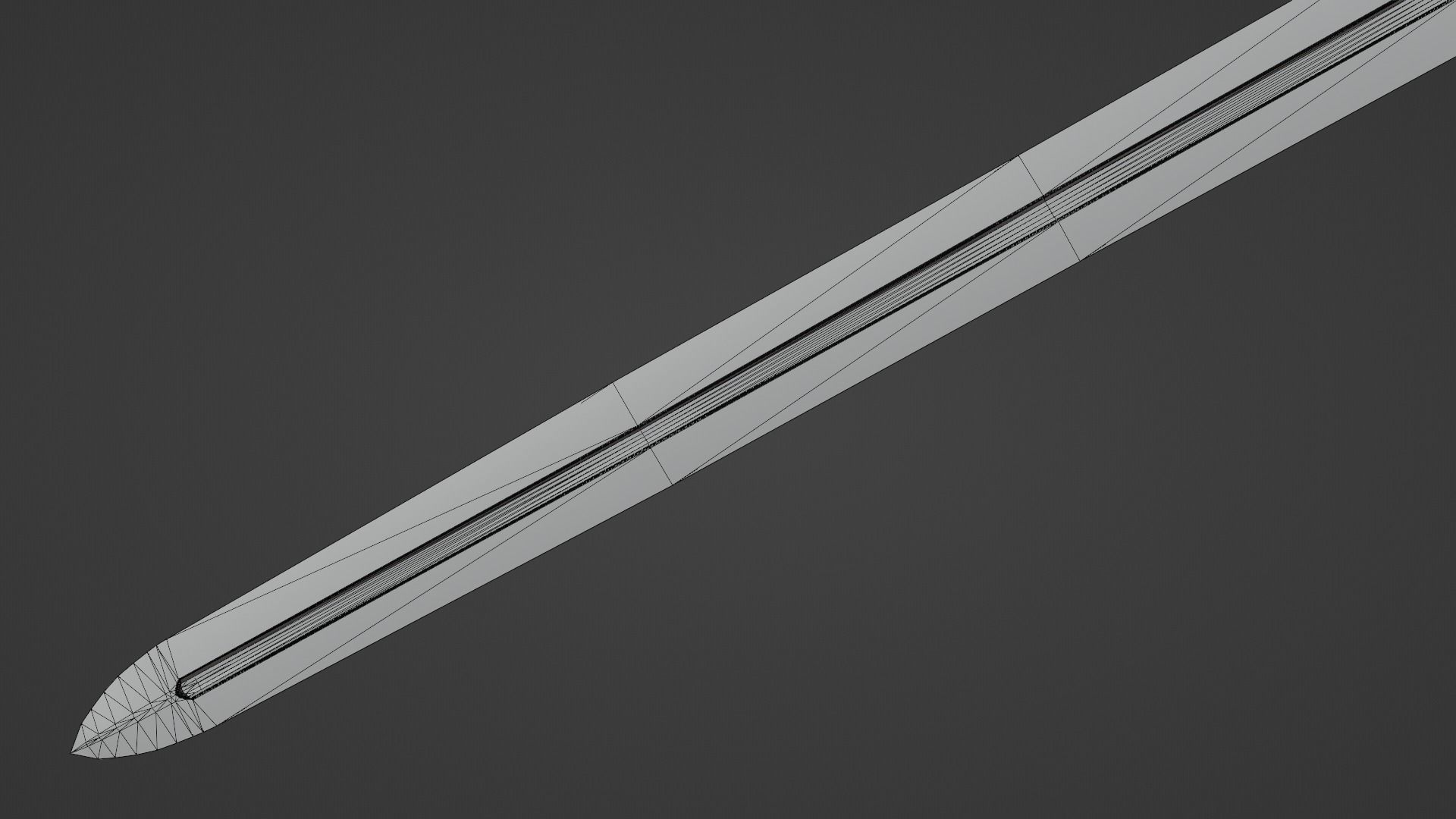 Caroling sword with Excalibur handle Low-poly 3D model_13