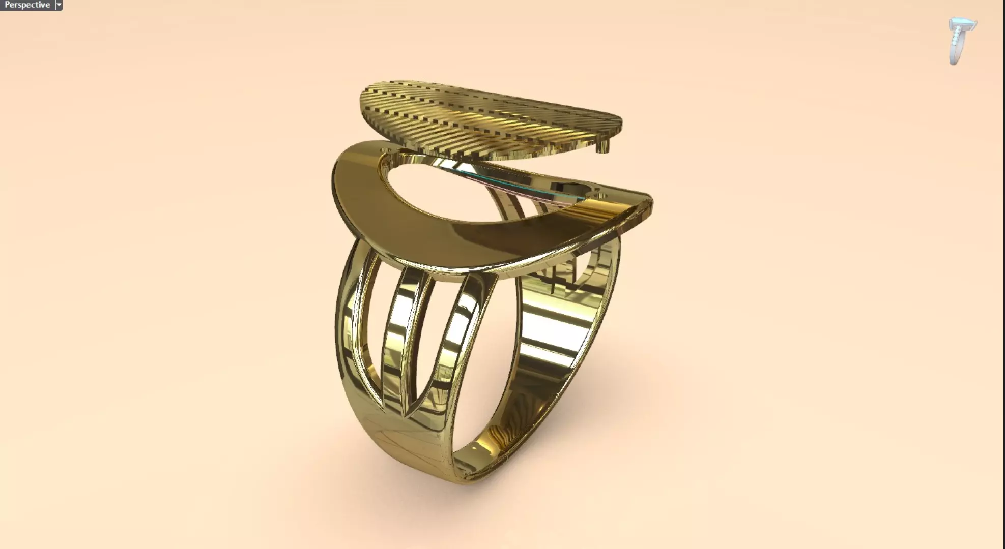 Polished ring 3D print model