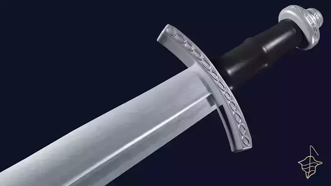 Falchion sword with Caroling handle