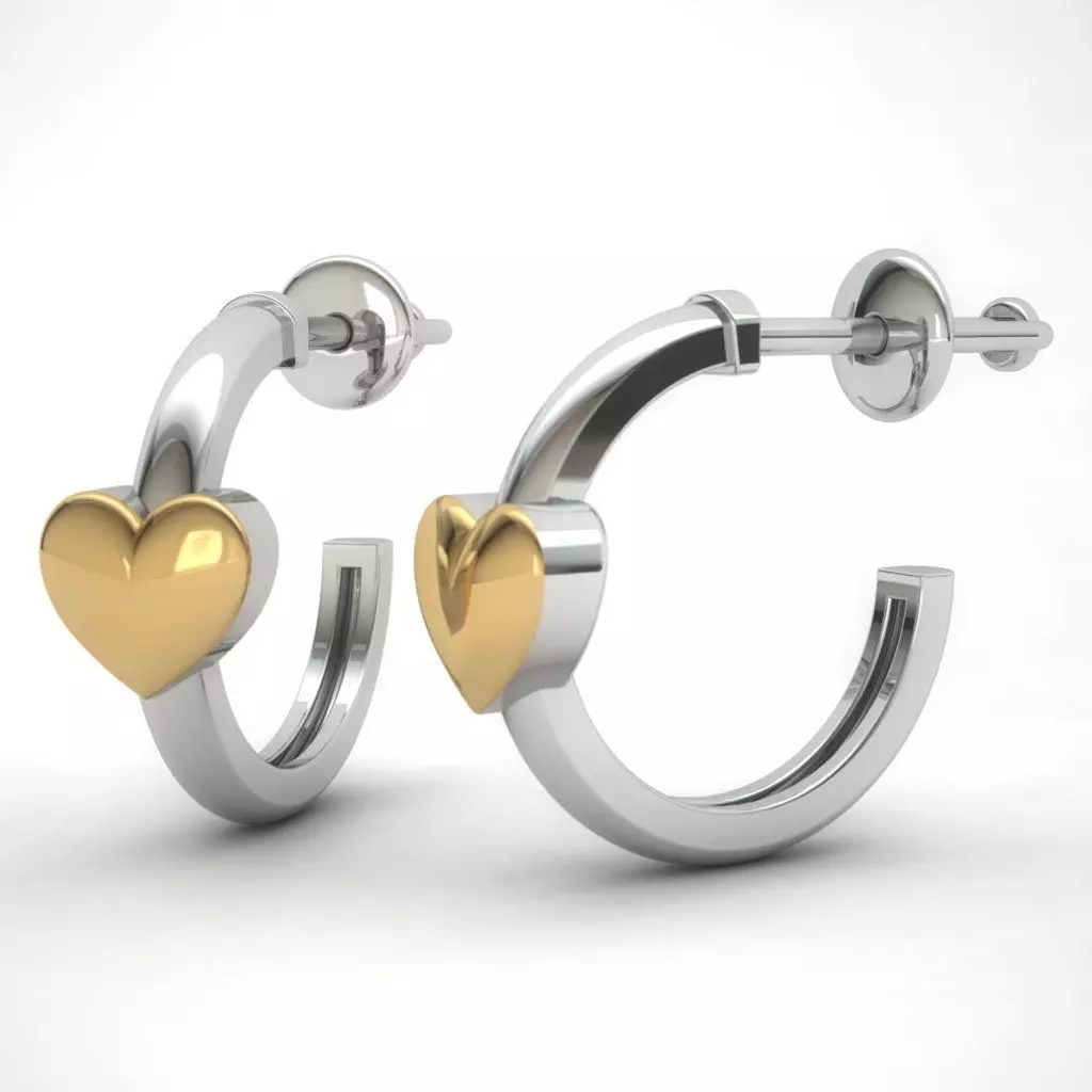 Heart earrings Free 3D print model