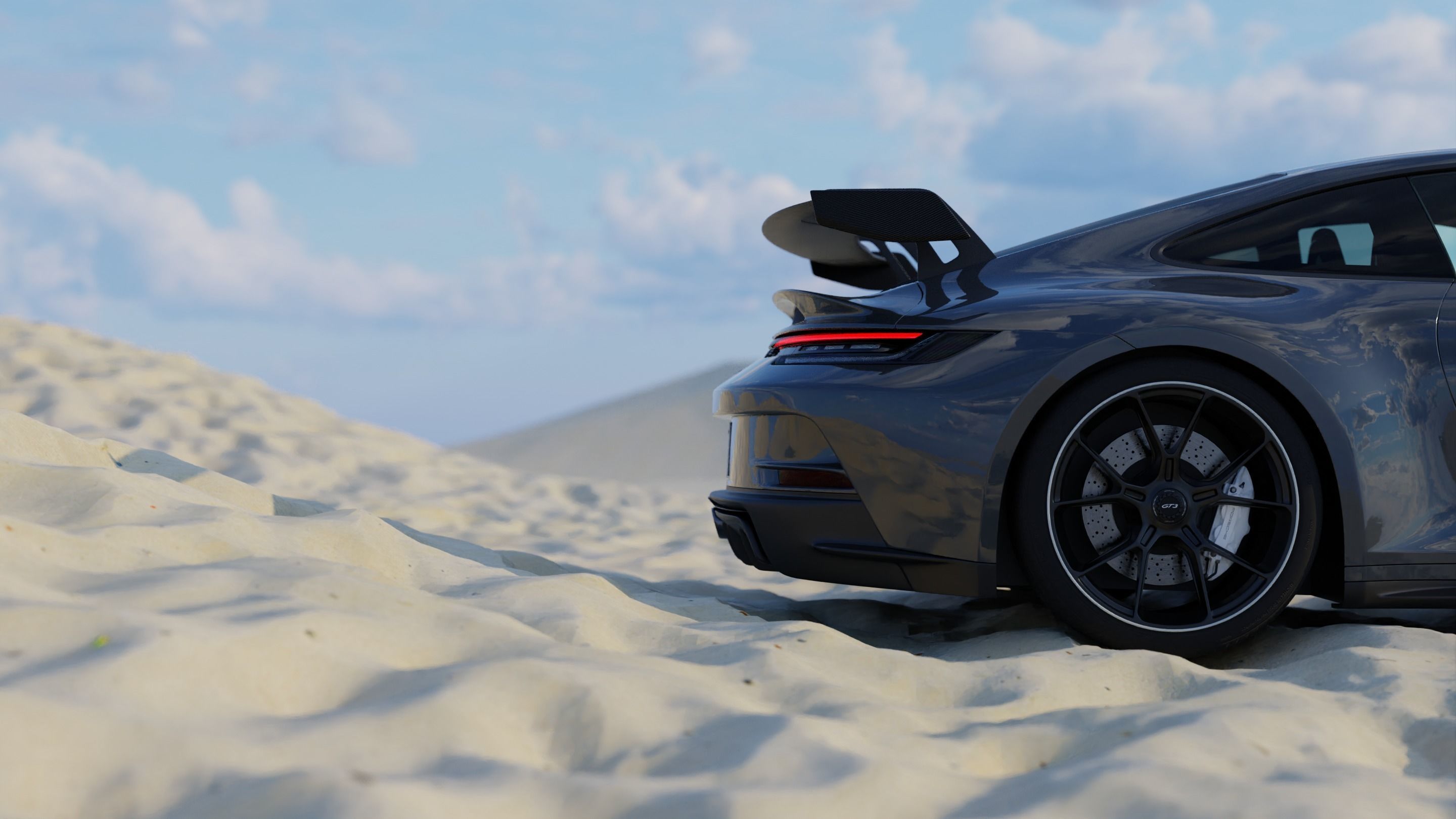 Automotive Render Scene 3D Blender File Textured 3D model_8