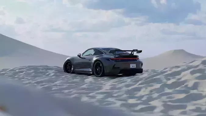 Automotive Render Scene 3D Blender File Textured