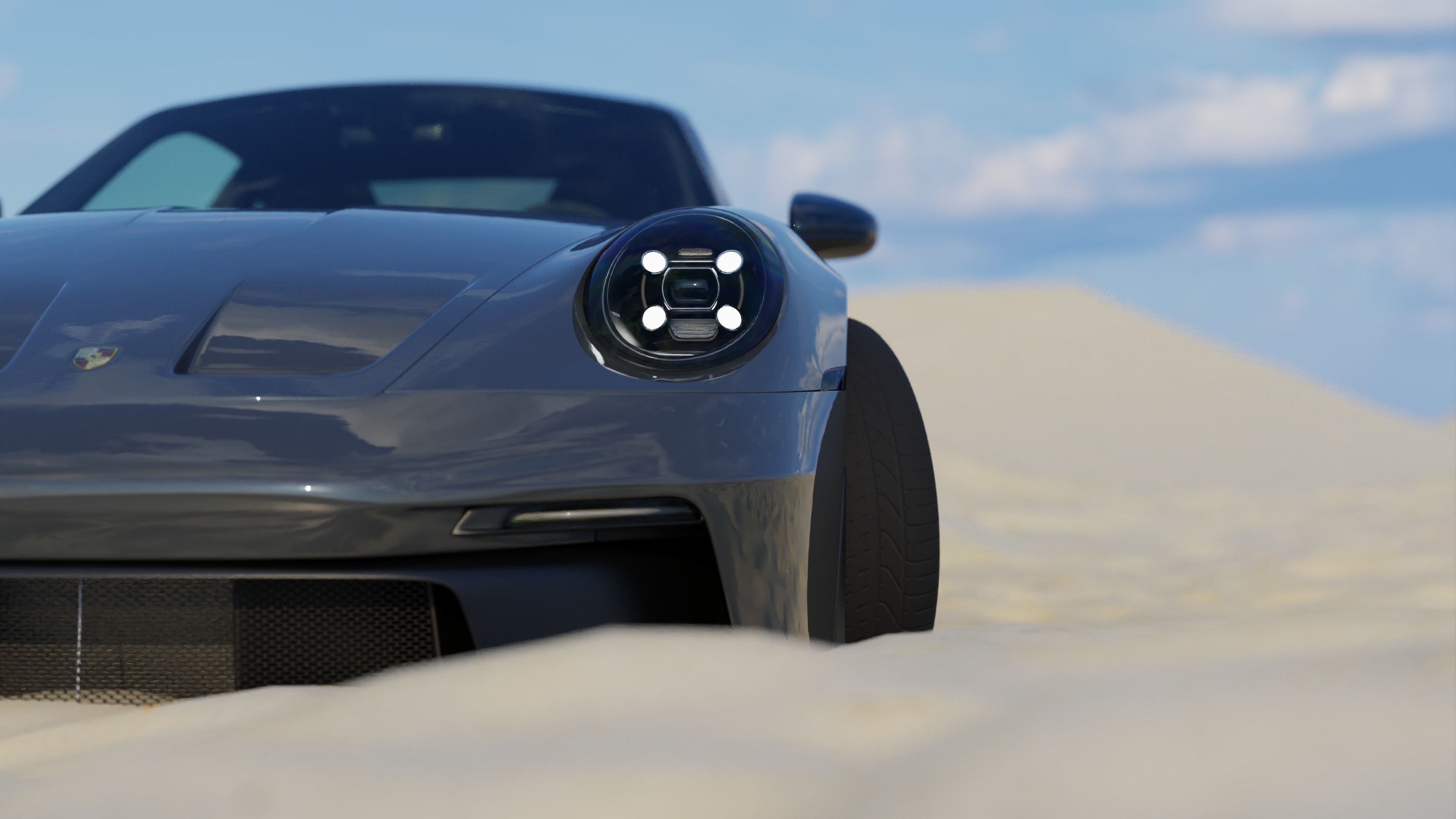 Automotive Render Scene 3D Blender File Textured 3D model_4