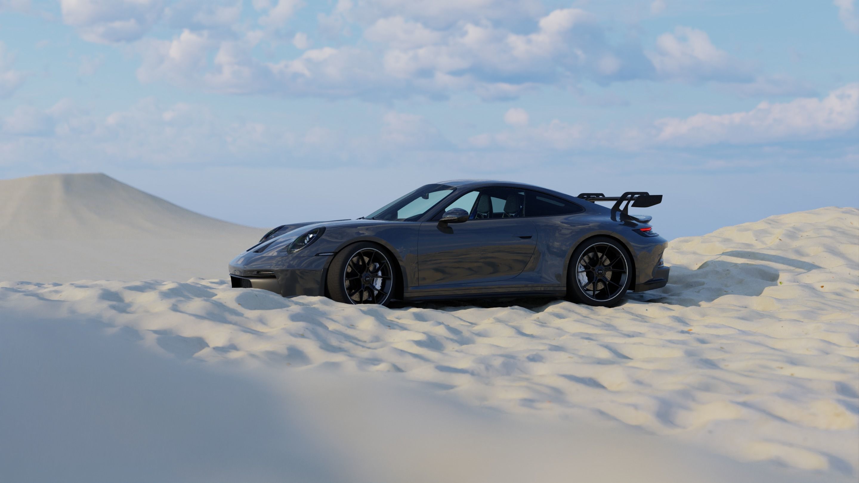 Automotive Render Scene 3D Blender File Textured 3D model_5