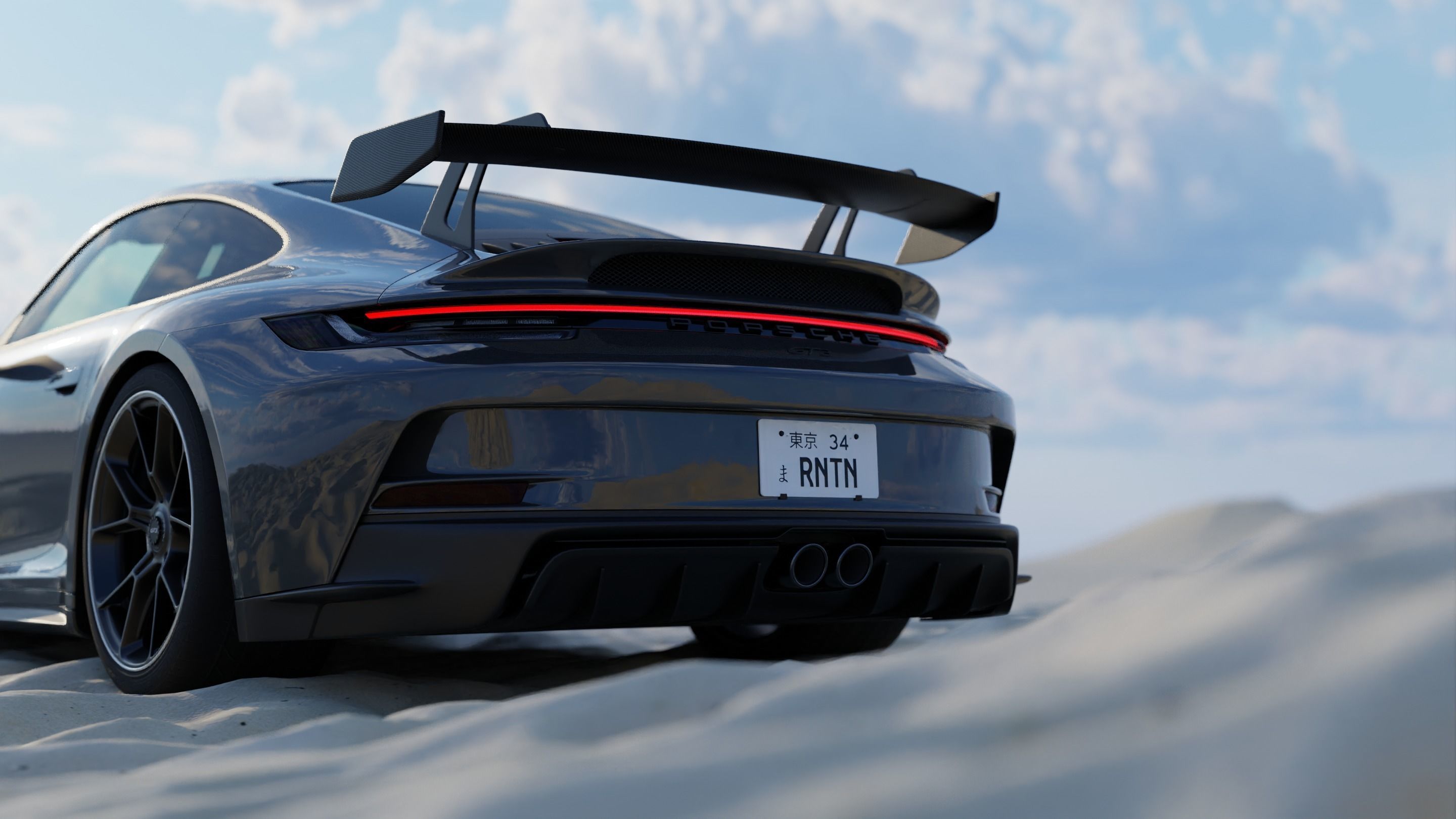 Automotive Render Scene 3D Blender File Textured 3D model_2