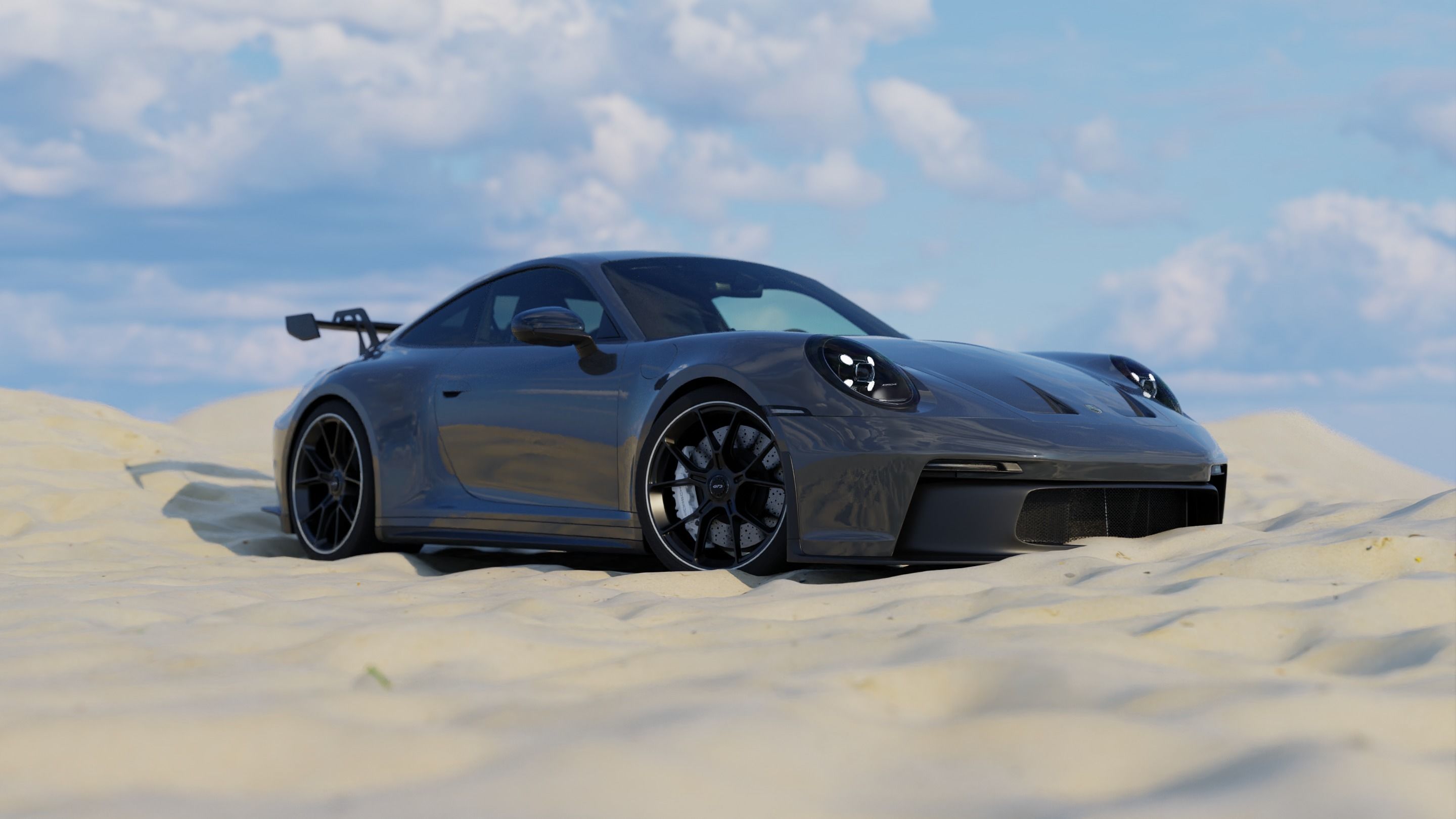 Automotive Render Scene 3D Blender File Textured 3D model_7