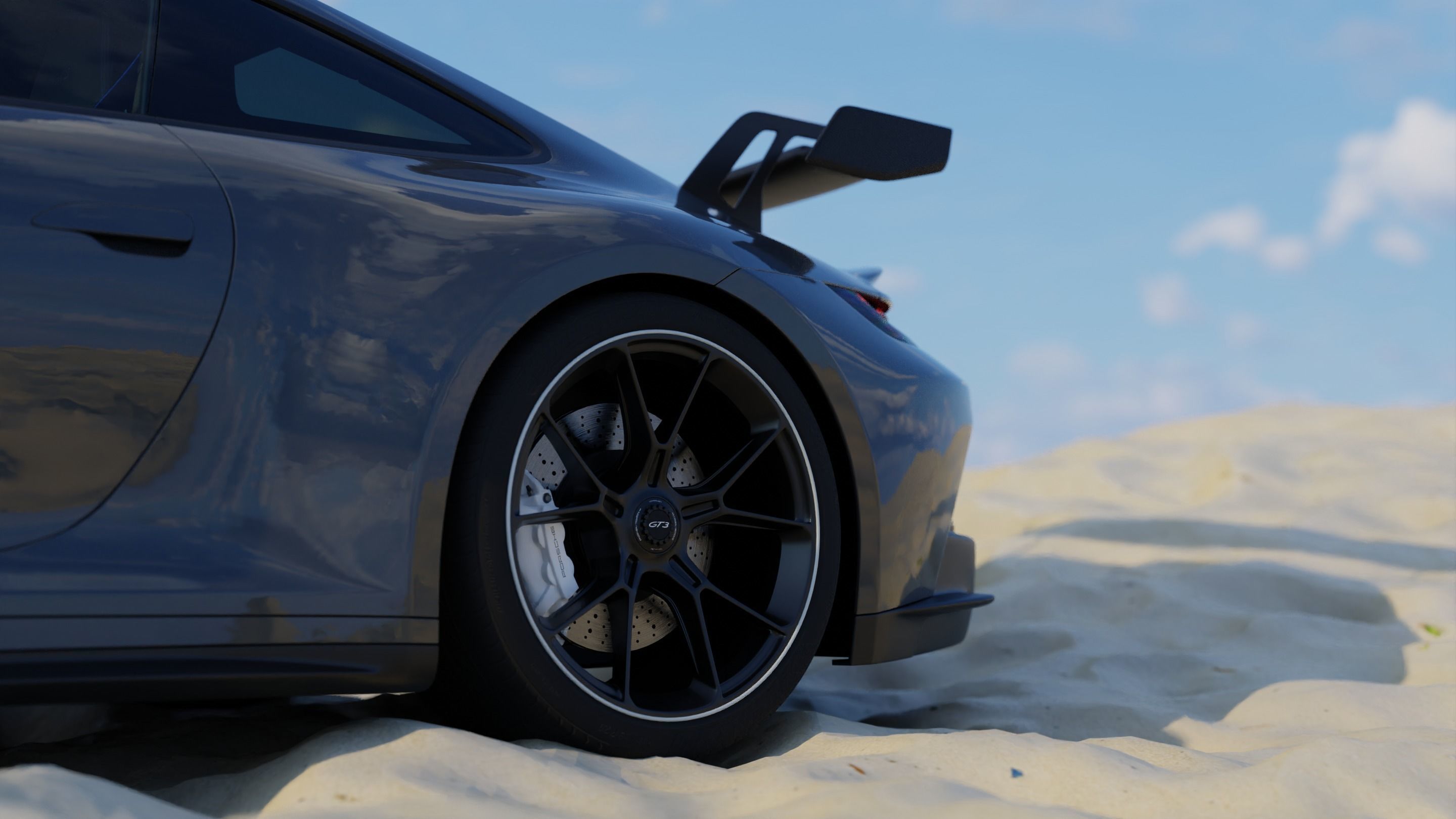 Automotive Render Scene 3D Blender File Textured 3D model_6