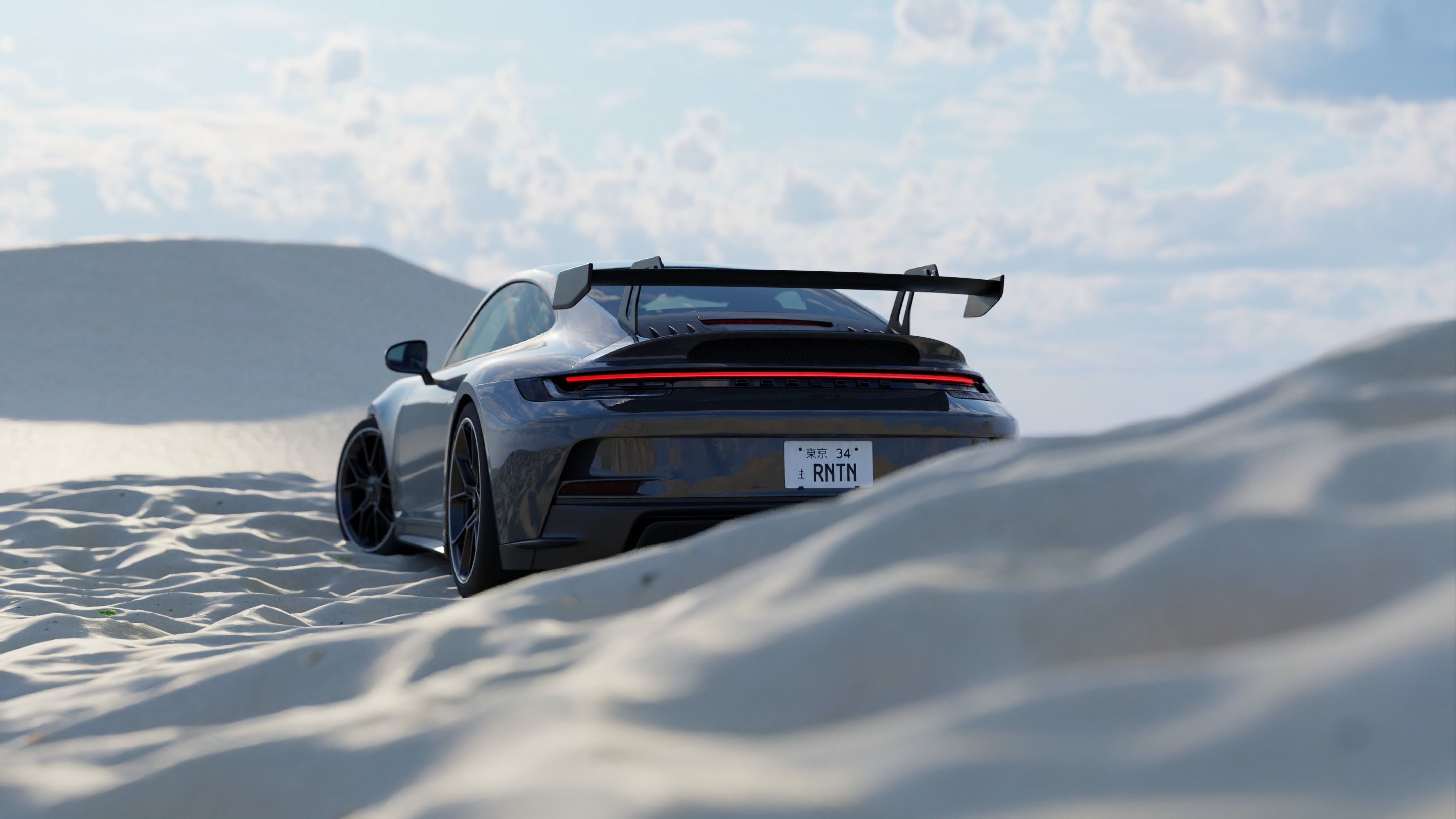 Automotive Render Scene 3D Blender File Textured 3D model_1