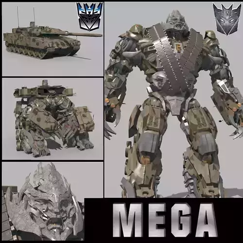 Megatron  Ressurection - 3d animated transformer model 3D model