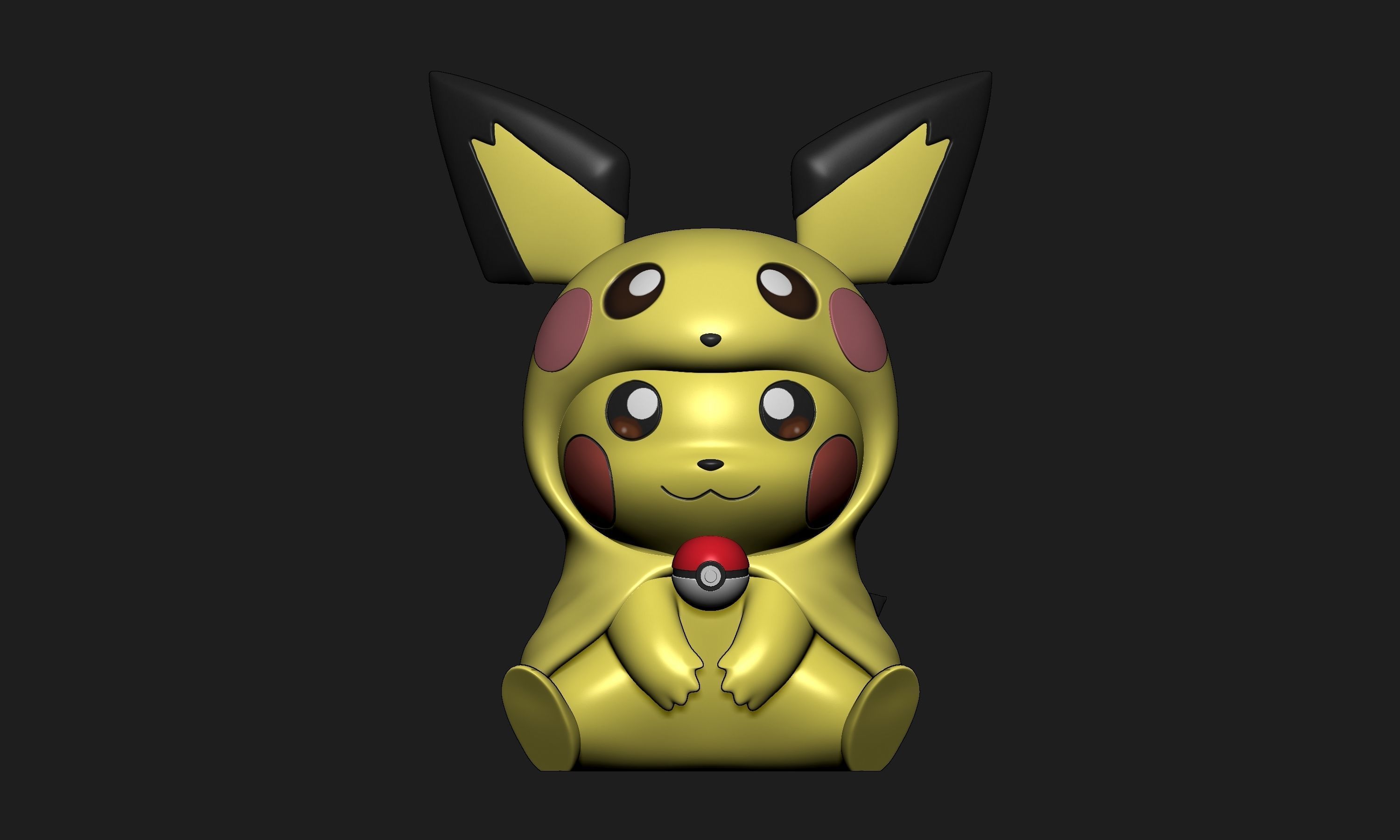 Pokemon - Pikachu Pichu Cosplay Free 3D print model_1