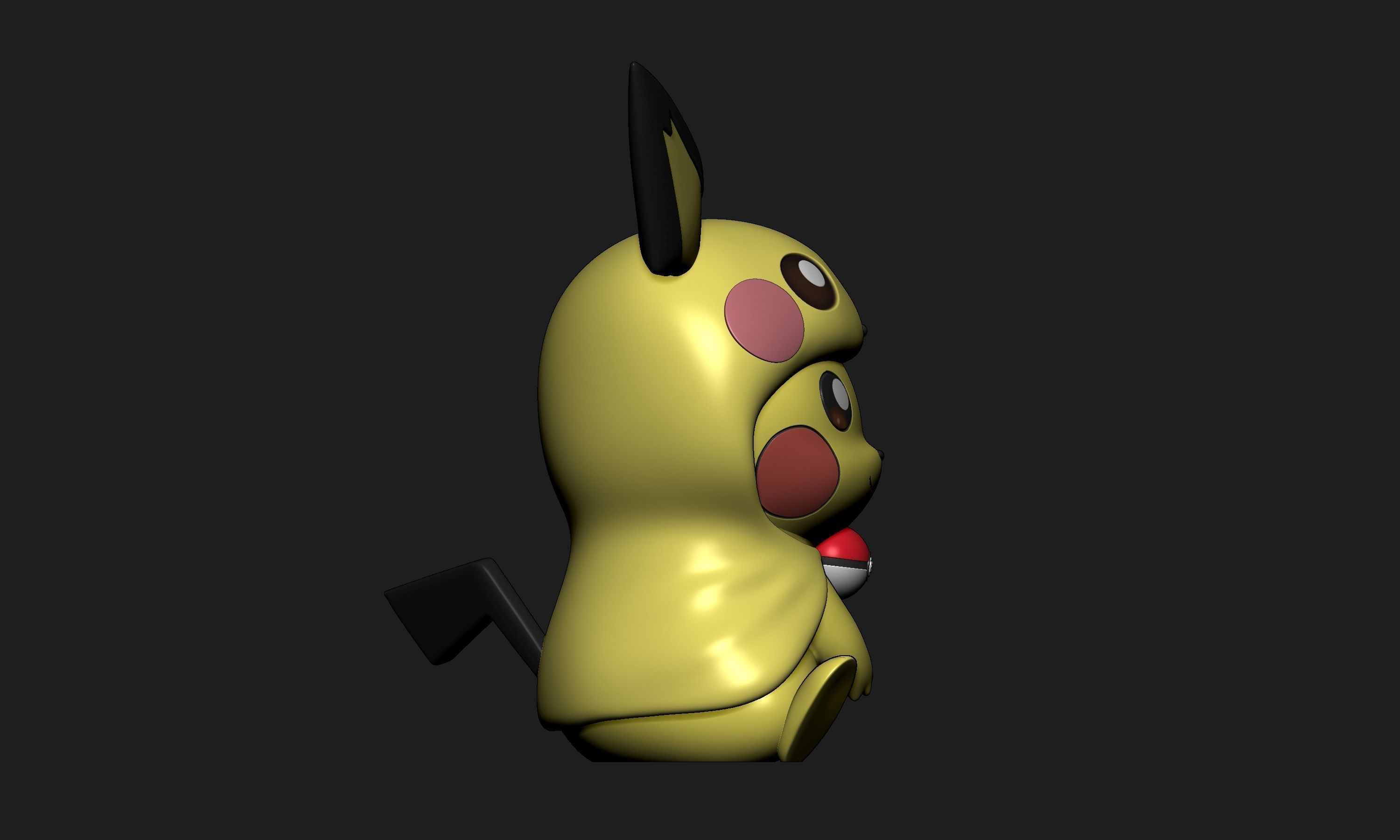Pokemon - Pikachu Pichu Cosplay Free 3D print model_8