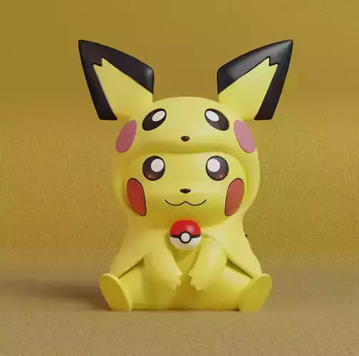 Pokemon - Pikachu Pichu Cosplay Free 3D print model