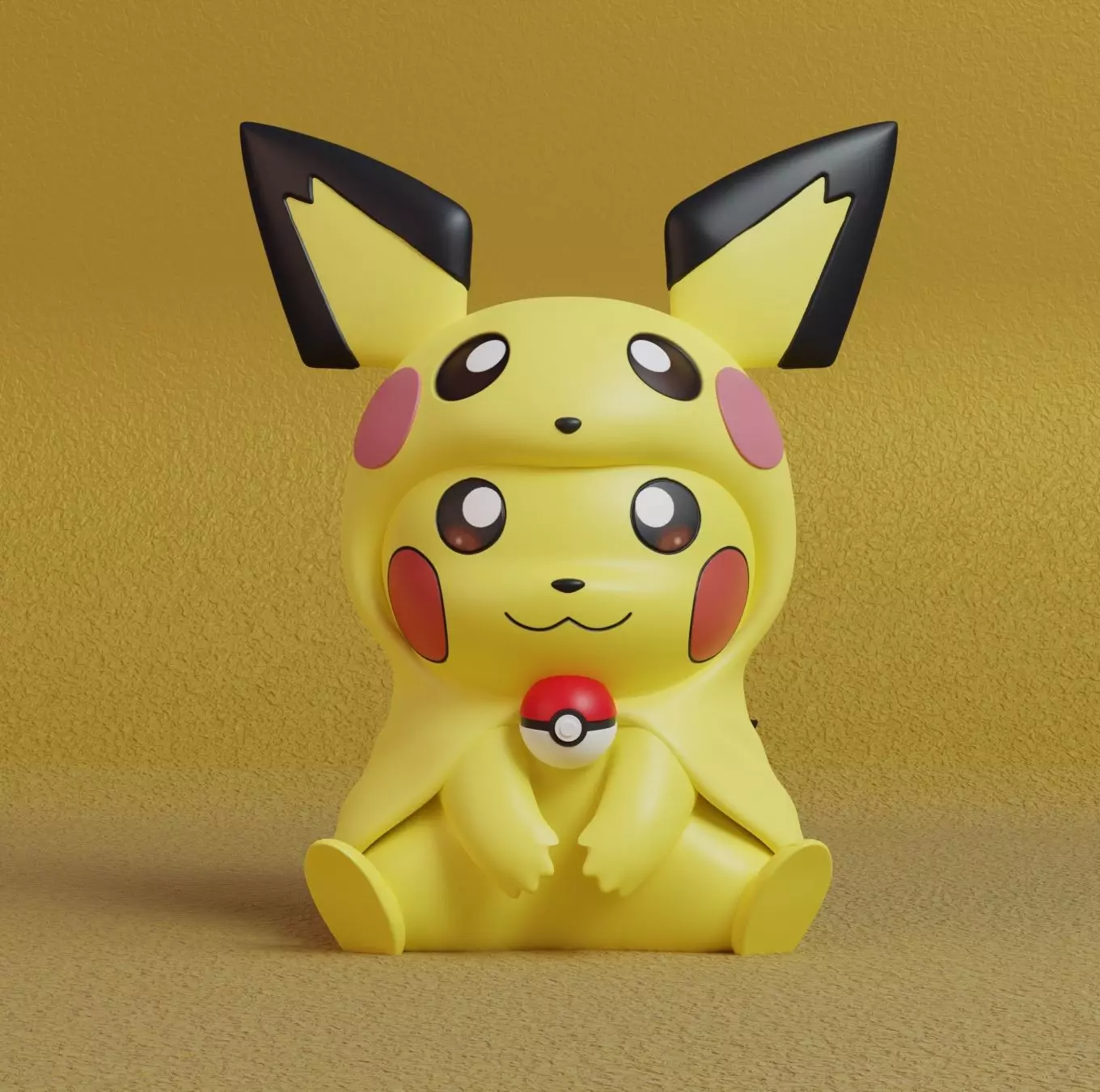 Pokemon - Pikachu Pichu Cosplay Free 3D print model_0