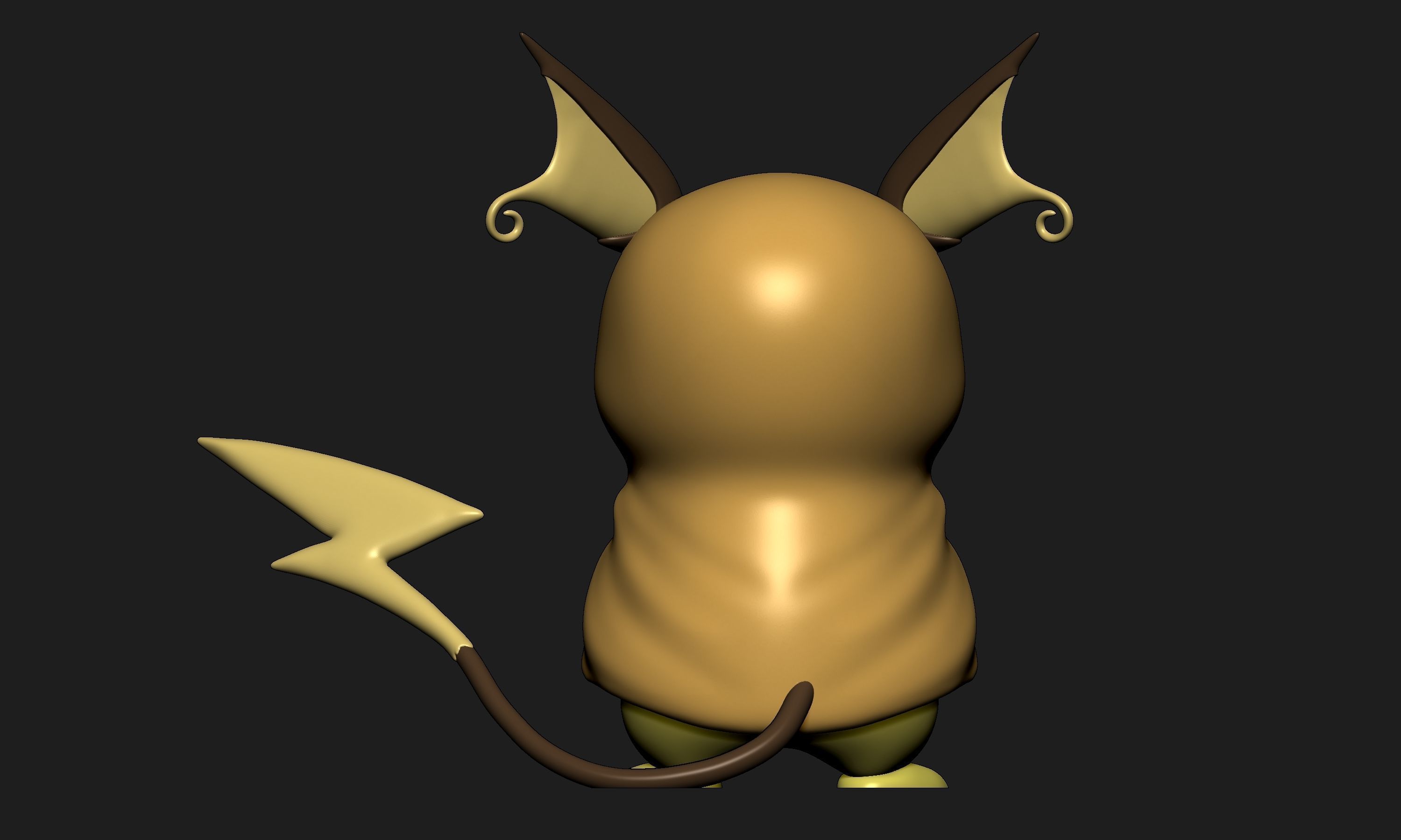 Pokemon - Pikachu Raichu Cosplay 3D print model_5