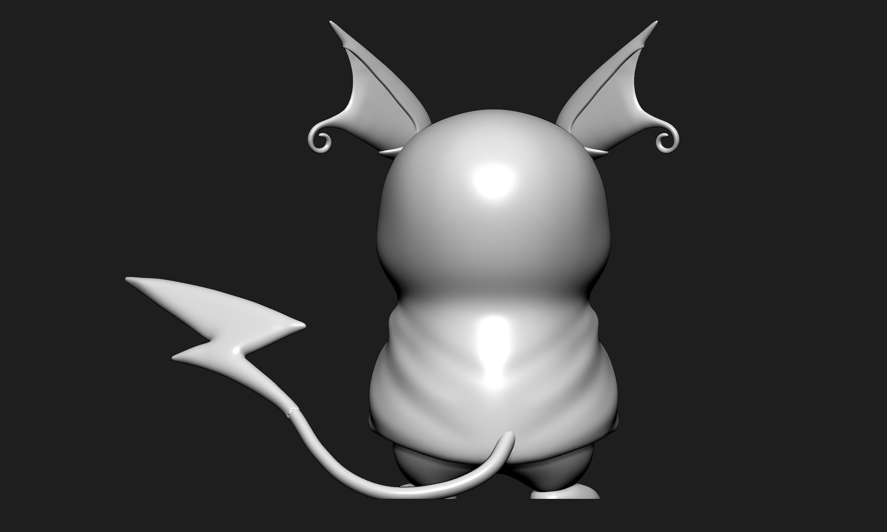 Pokemon - Pikachu Raichu Cosplay 3D print model_6