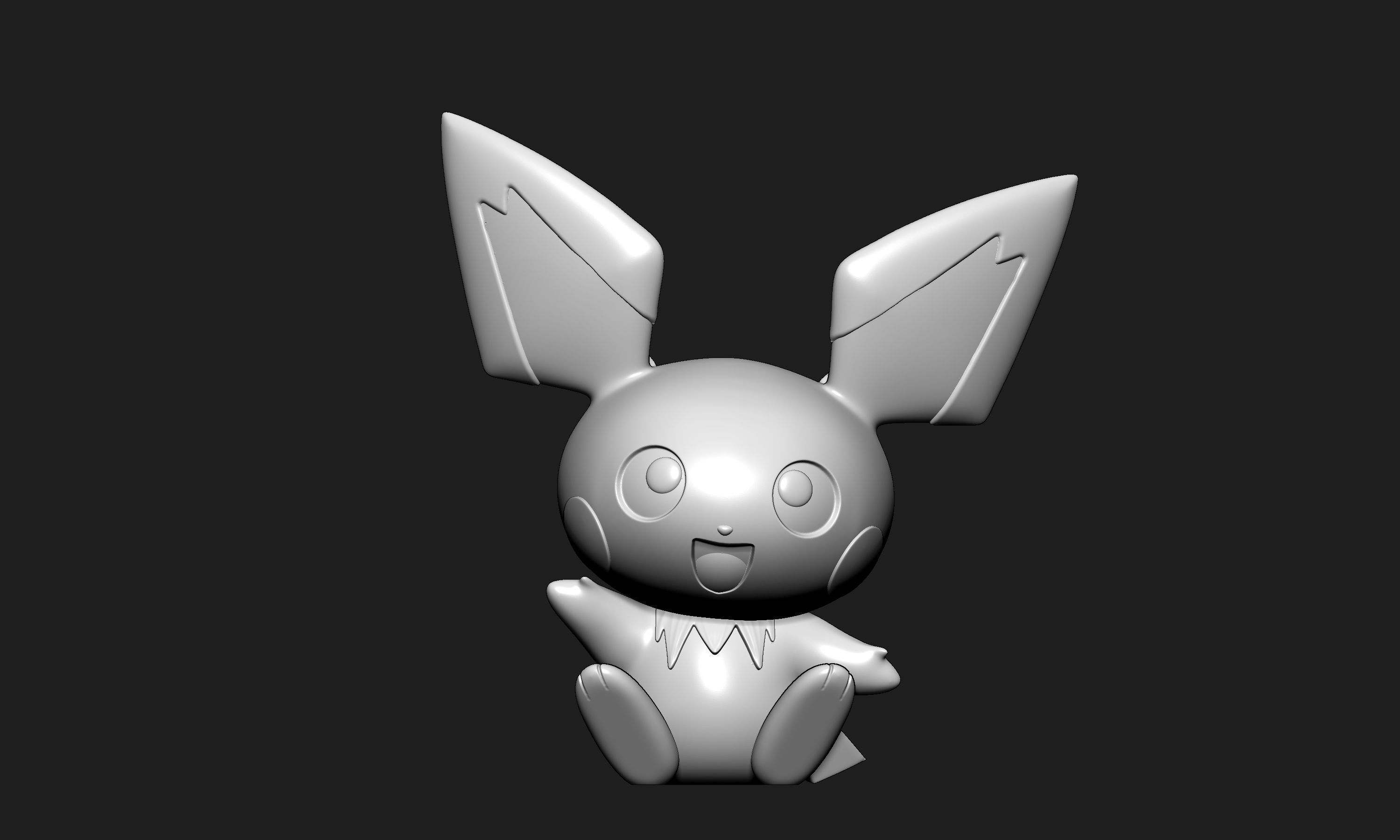 Pokemon - Pichu with 2 poses 3D print model_3