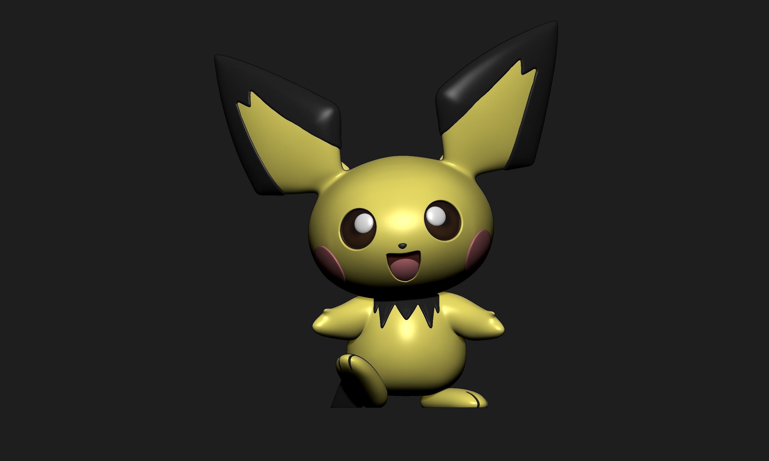 Pokemon - Pichu with 2 poses 3D print model_5