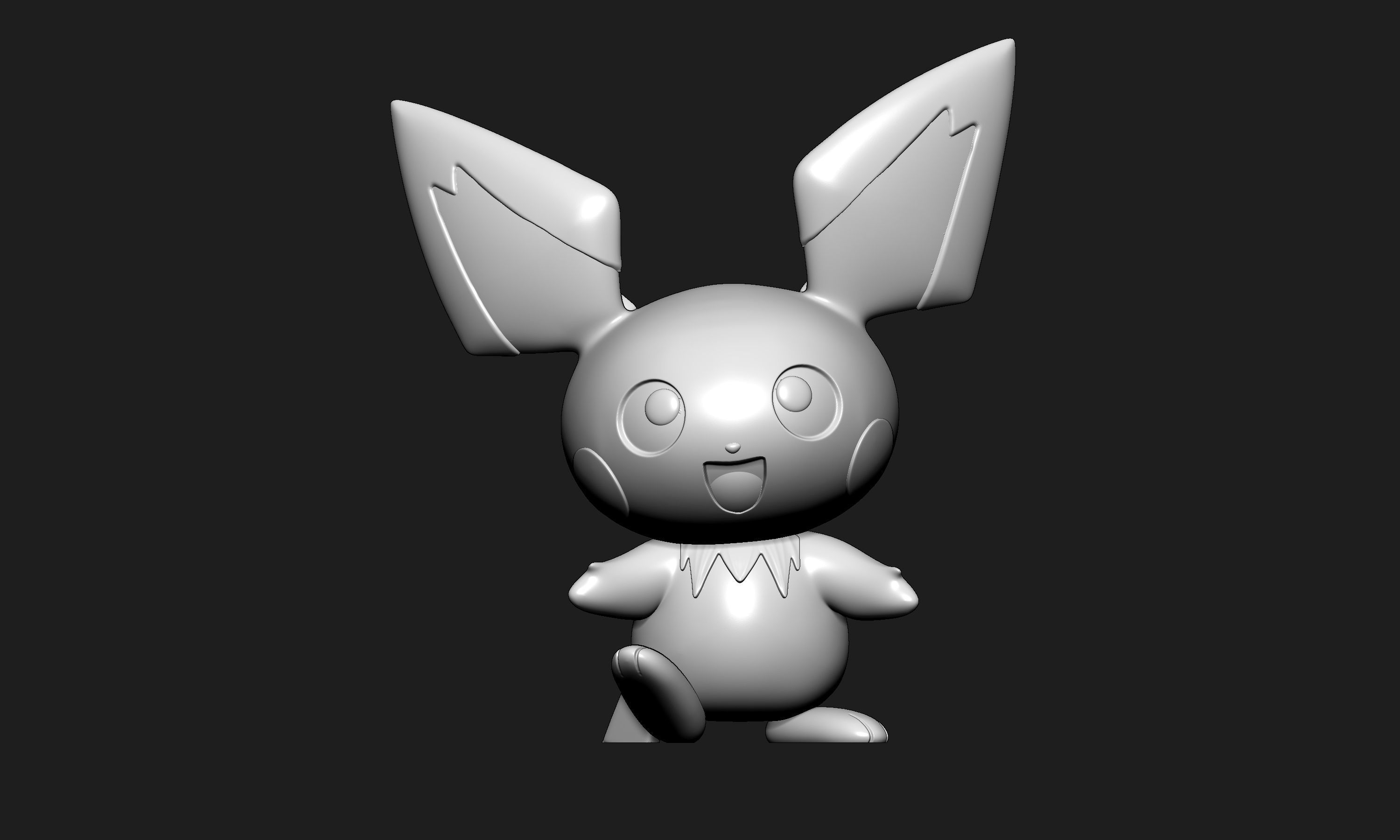 Pokemon - Pichu with 2 poses 3D print model_7