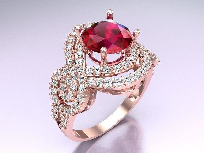 Diamond Ring - Womens Rings - N2109 3D print model