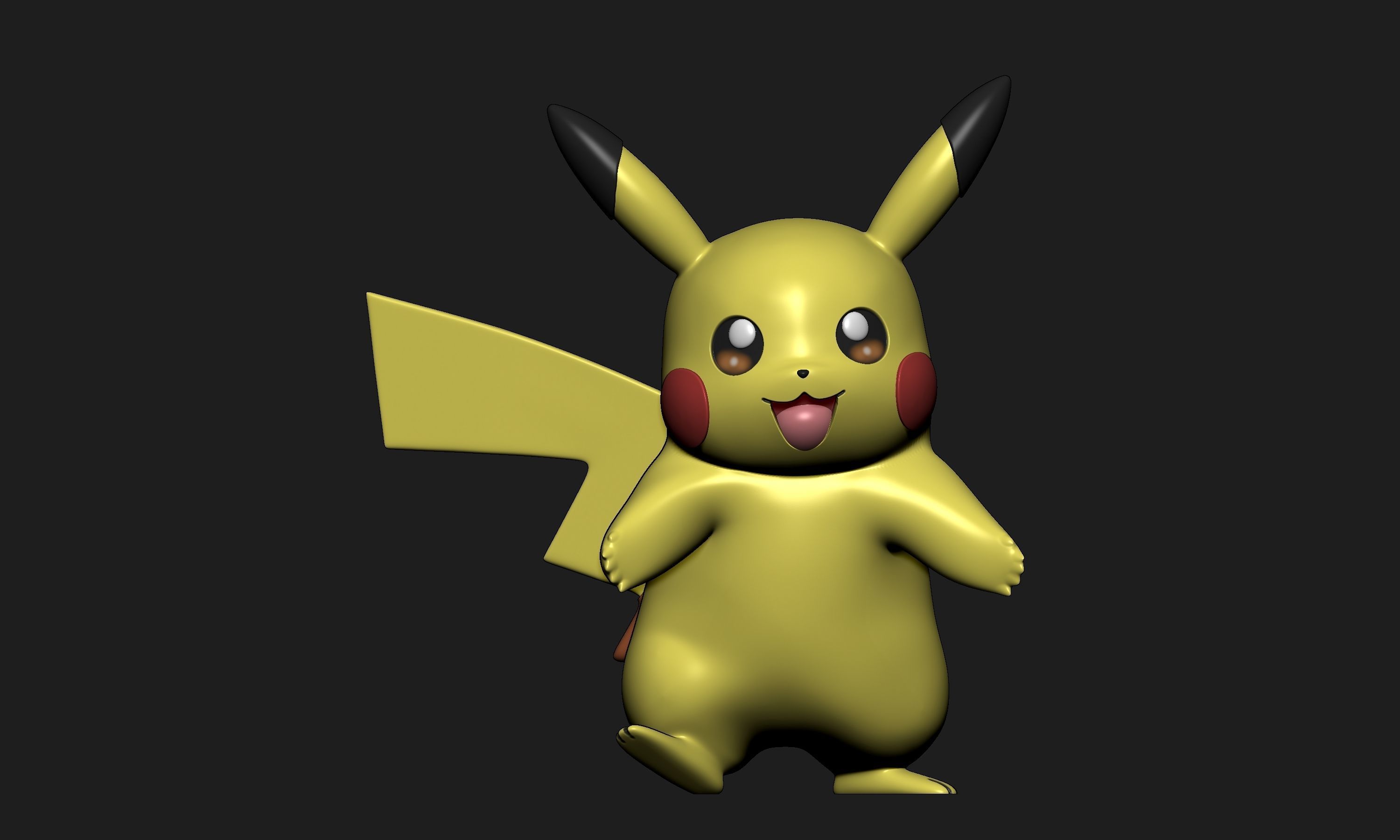 Pokemon - Pichu Pikachu and Raichu with 2 poses 3D print model_10